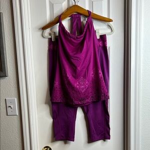 Yoga set Capri Leggings with tank top
